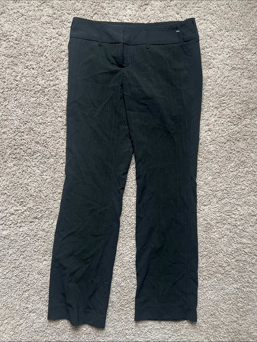 The Limited Black Pinstriped Drew Fit Pants